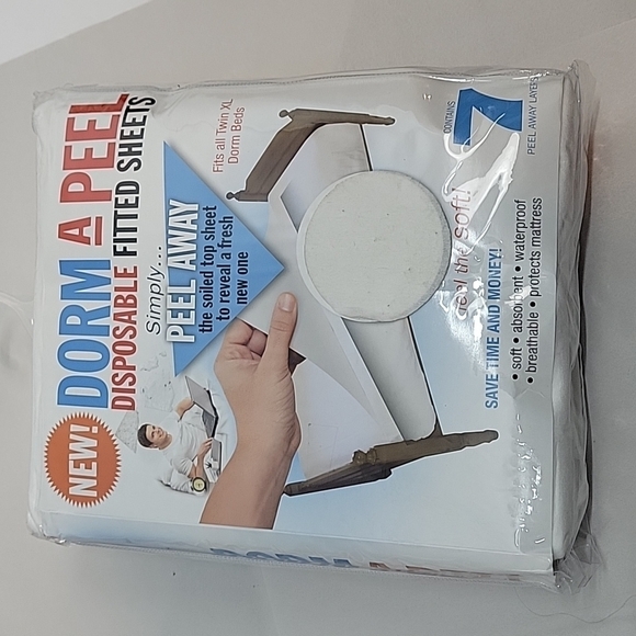 DORM A PEEL Disposable Fitted Sheets TWIN XL
